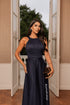 VESTIDO DE GOLA TULE TRABALHADO